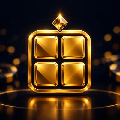 Four-tile golden crown grid icon for all 1000+ casino ID games